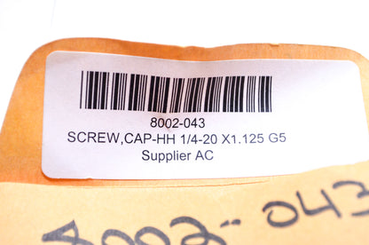 OEM Arctic Cat 8002-043 Hex Head Cap Screw 1/4-20 X1.125 Qty 2 NOS