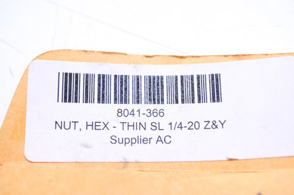 OEM Arctic Cat 8041-366 Nylon Hex Thin Lock Nut 1/4-20 Qty 2 NOS