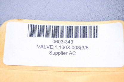 OEM Arctic Cat 0603-343 Valve 1.100X.008(3/8ID) NOS