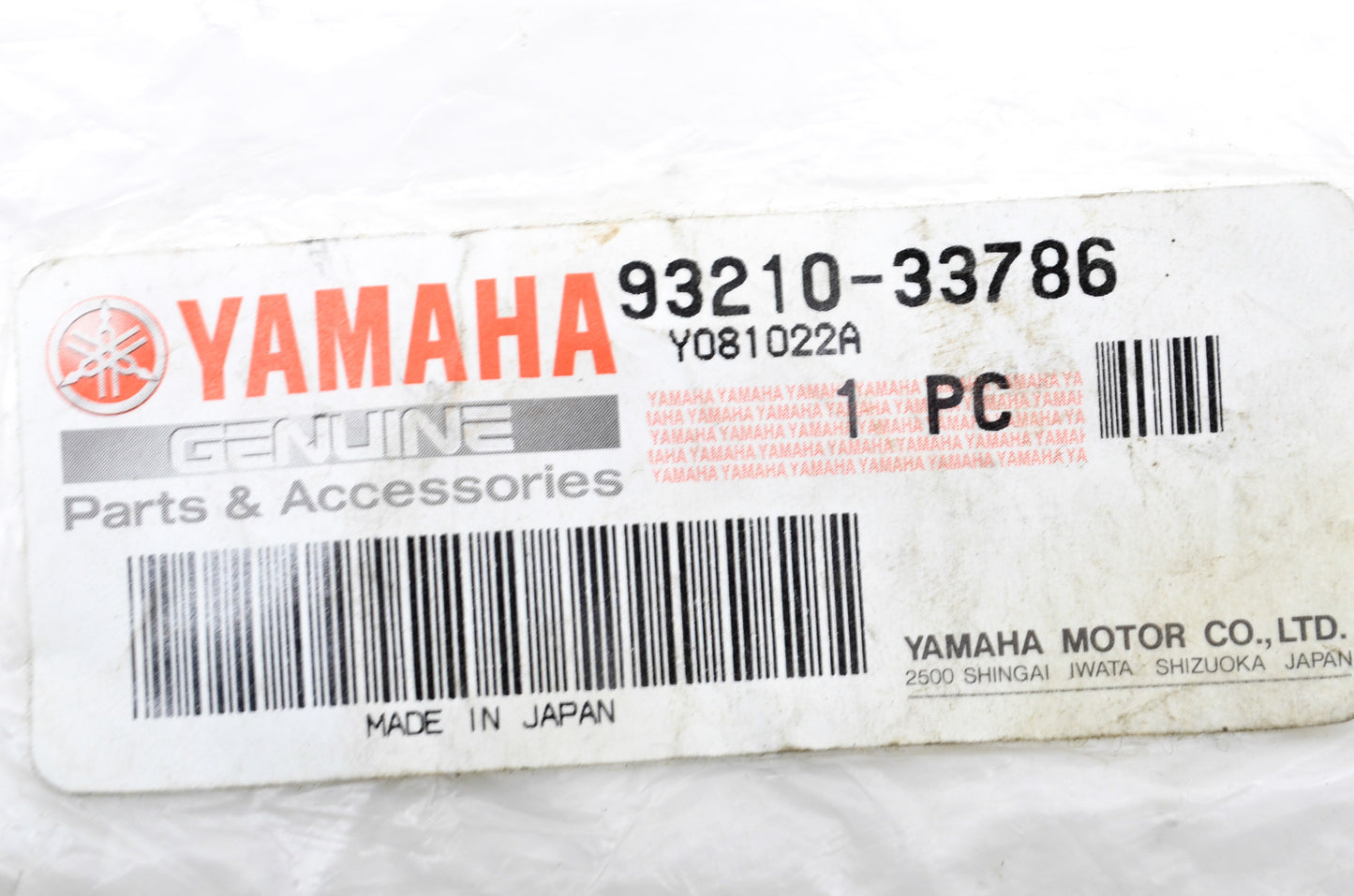 New OEM Yamaha 93210-33786-00 O-Ring NOS