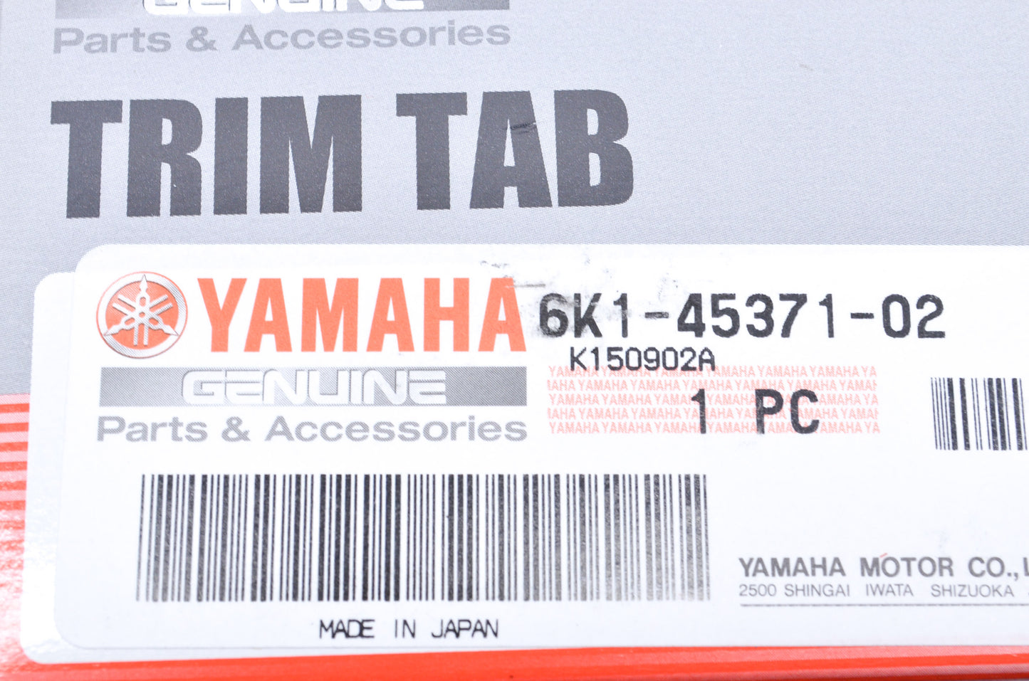 OEM Yamaha 6K1-45371-02-00 Trim Tab NOS