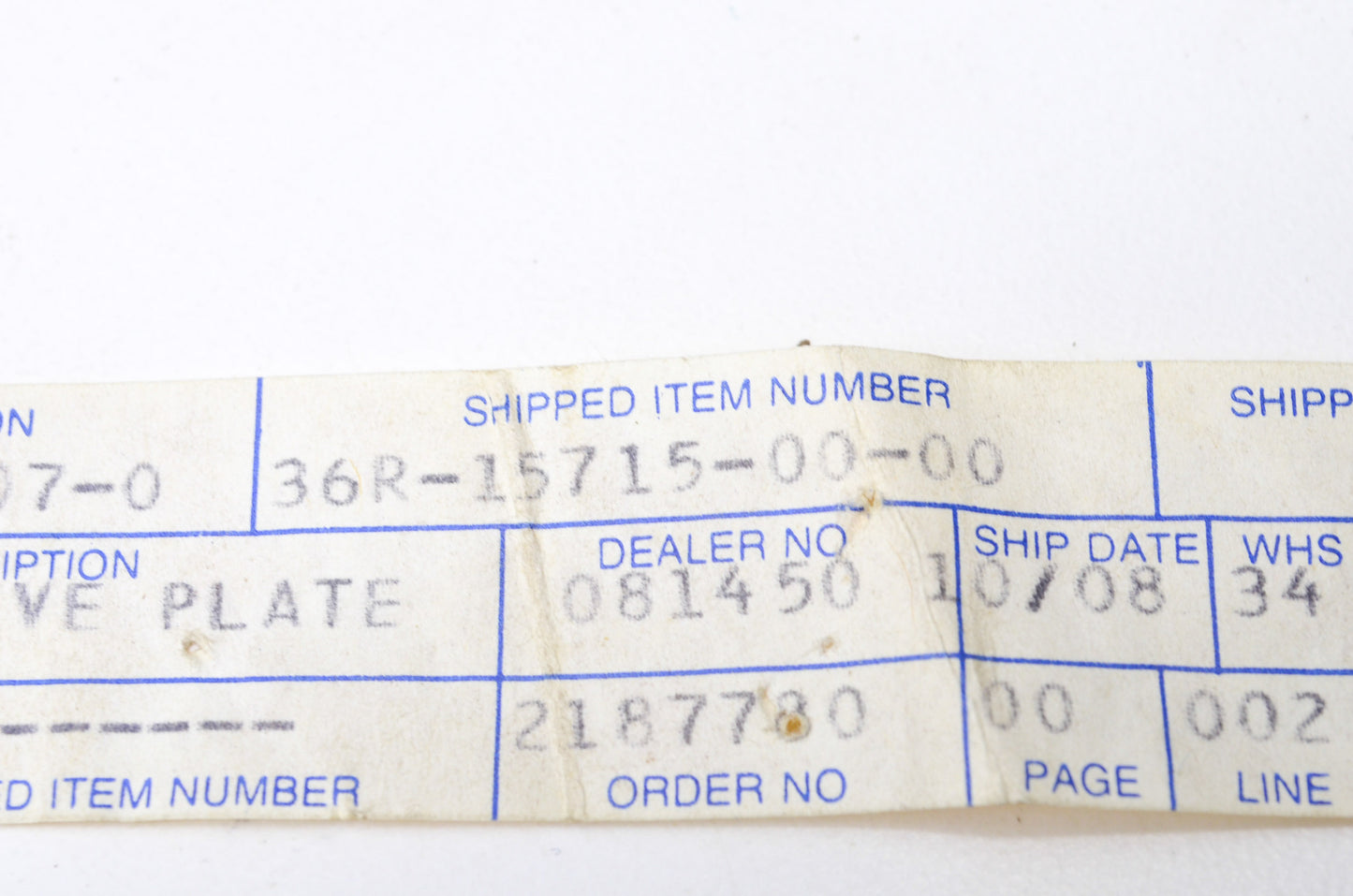 Drive Plate Spring NOS