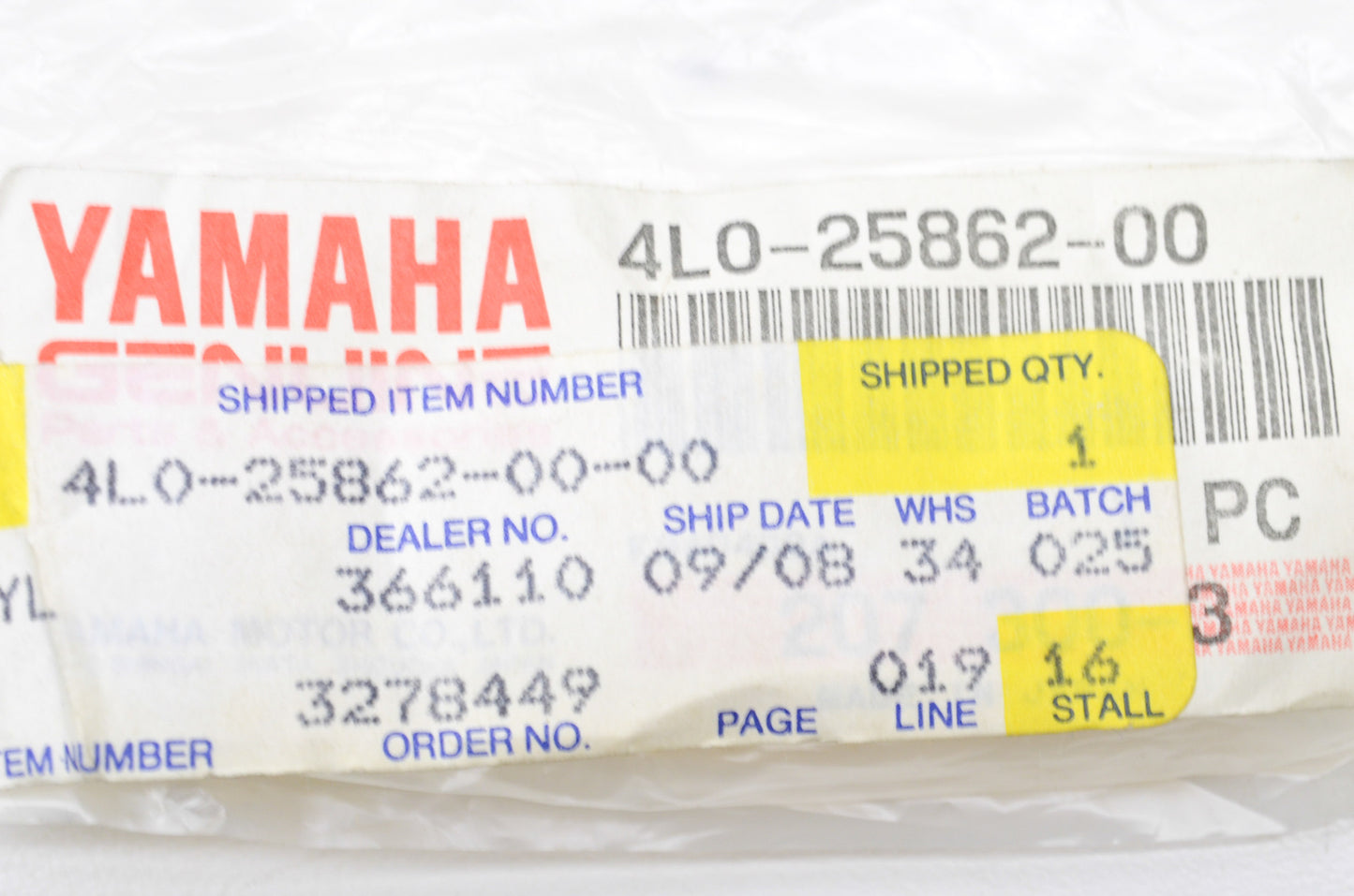 OEM Yamaha 4L0-25862-00-00 Master Cylinder Boot Qty 2 NOS
