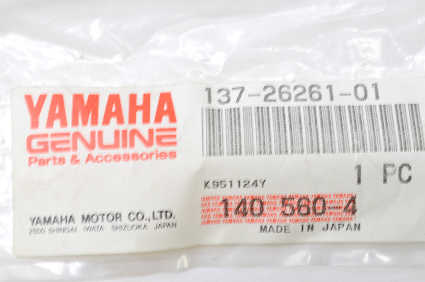 OEM Yamaha 137-26261-01-00 Connector Cable