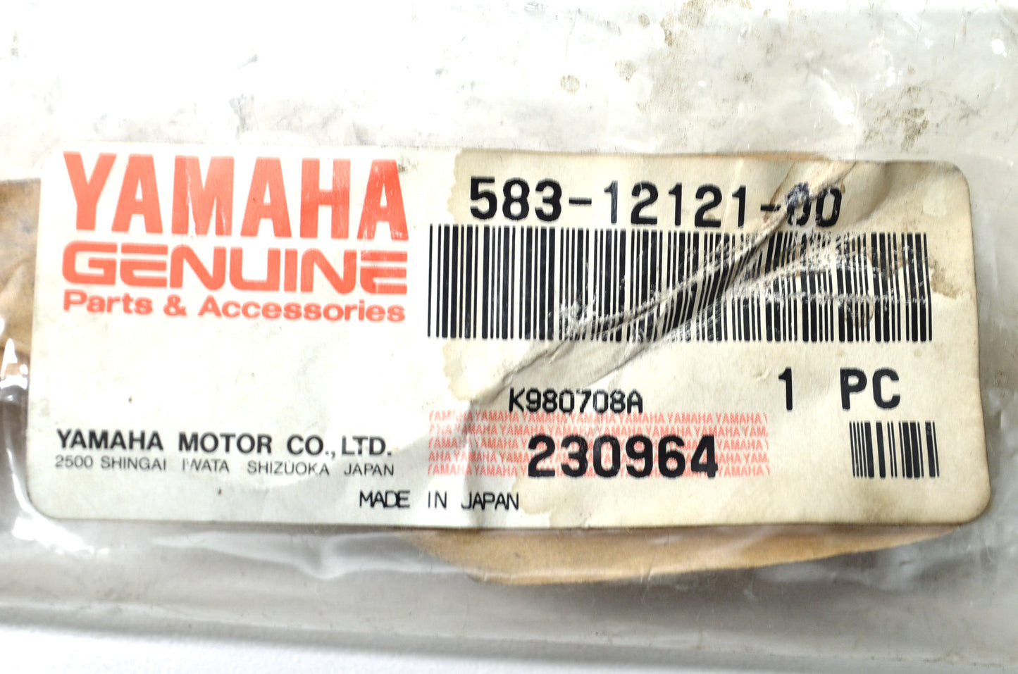 OEM Yamaha 583-12121-00-00 Exhaust Valve NOS