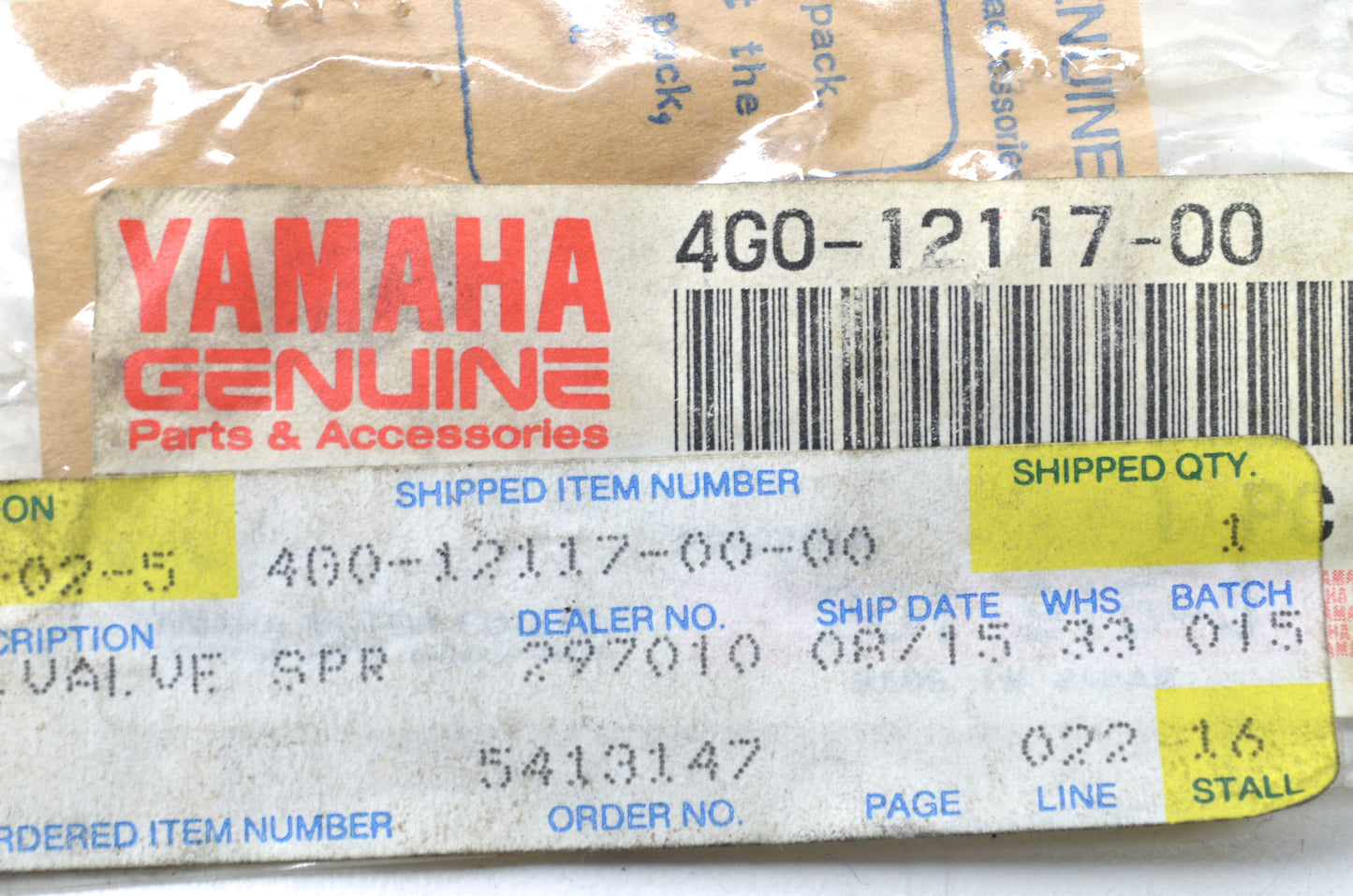 OEM Yamaha 4G0-12117-00-00 Valve Spring Retainer NOS
