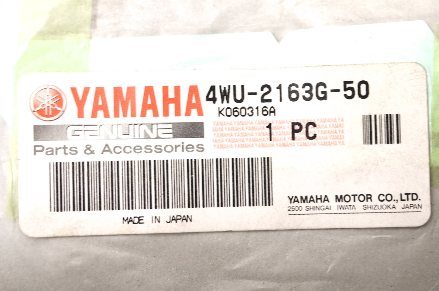 OEM Yamaha 4WU-2163G-50-00 Emblem 1 NOS