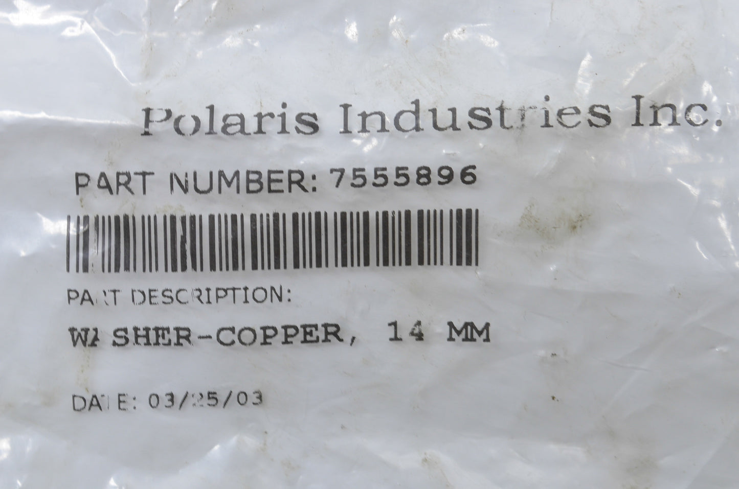 OEM Polaris 7555896 Copper Washer NOS