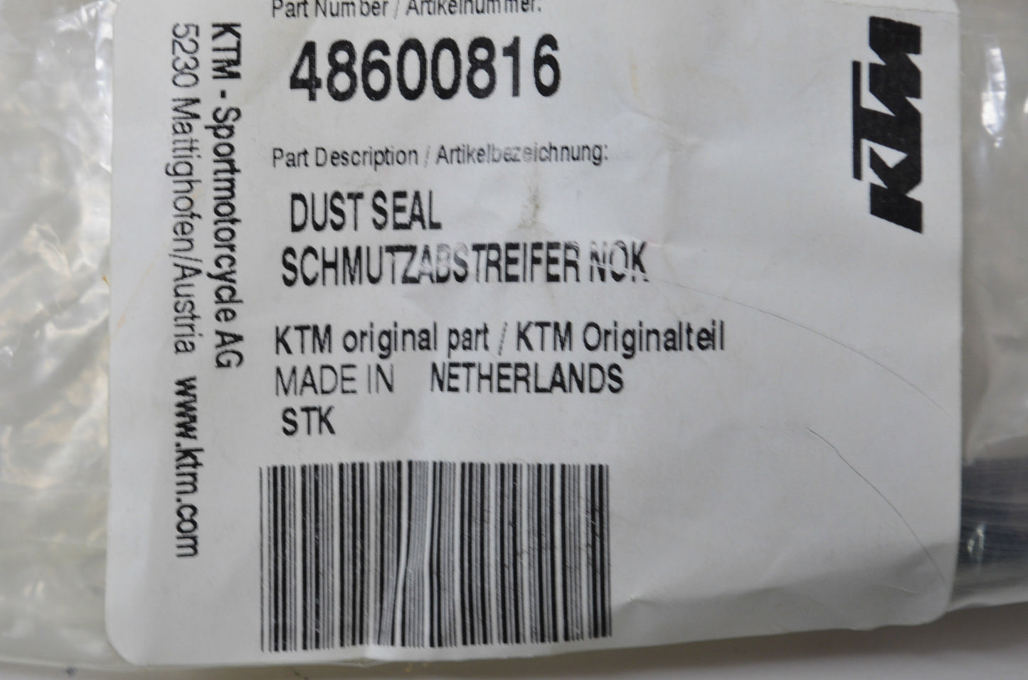 OEM KTM 48600816 Dust Seal NOS