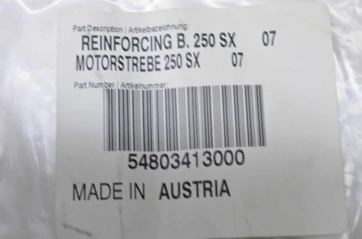 OEM KTM 54803413000 Reinforcing Bracket NOS