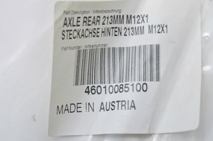 OEM KTM 46010085100 Rear Axle 213mm M12x1 NOS