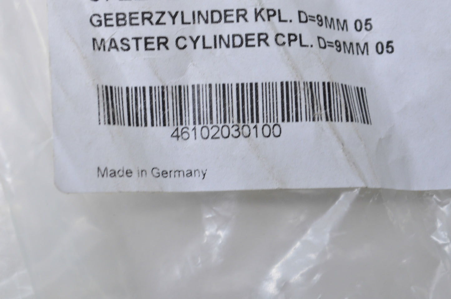 OEM KTM 46102030100 Master Cylinder D=9mm NOS