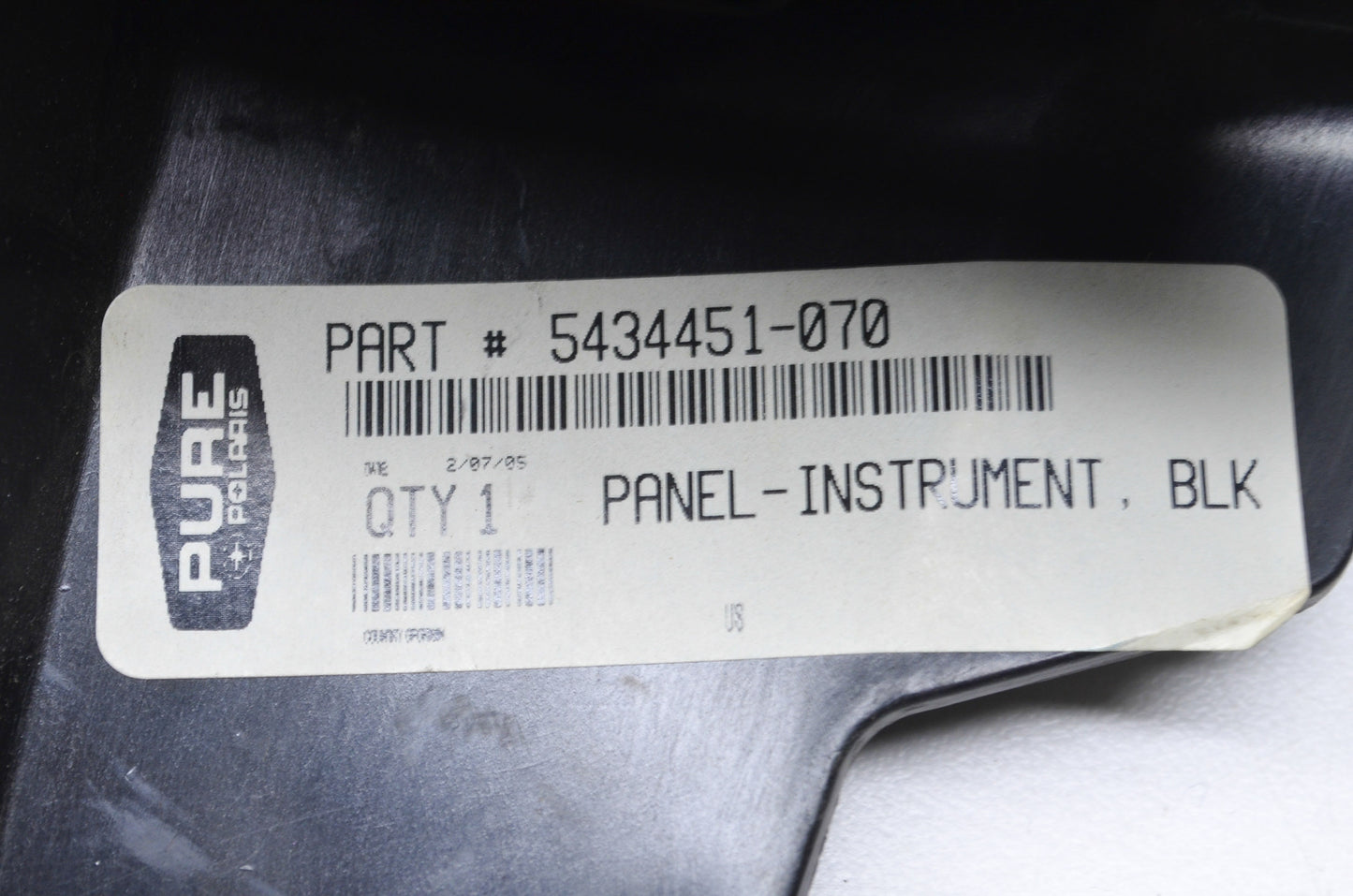 OEM Polaris 5434451-070 Black Instrument Panel NOS