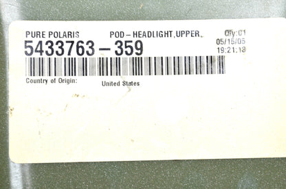 New OEM Polaris Olive Green Speckle Headlight Pod NOS