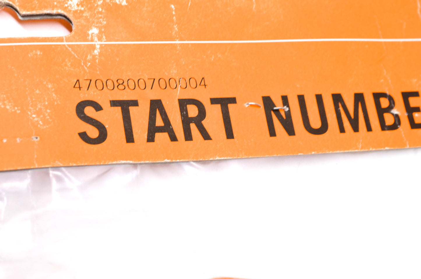 New OEM KTM Orange Start Number Plate NOS