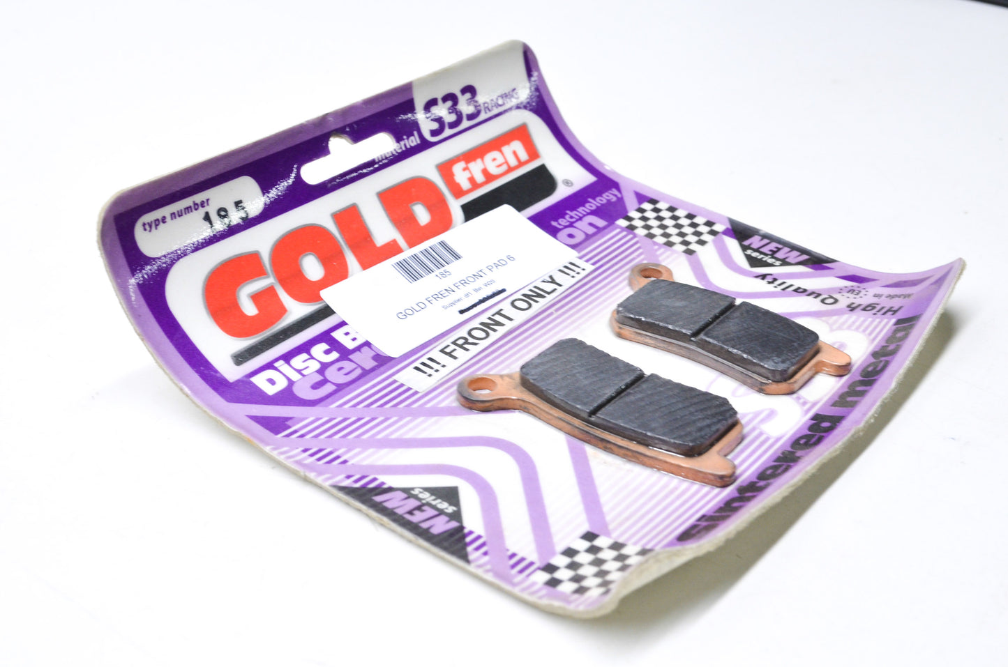 Gold Fren 185 Front Disc Brake Pads Type NOS