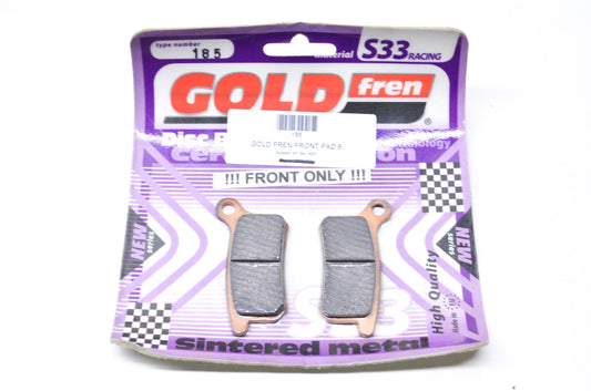 Gold Fren 185 Front Disc Brake Pads Type NOS