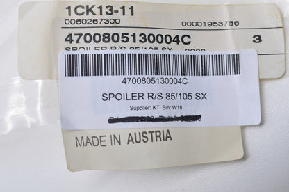 OEM KTM 4700805130004C Orange Right Spoiler NOS