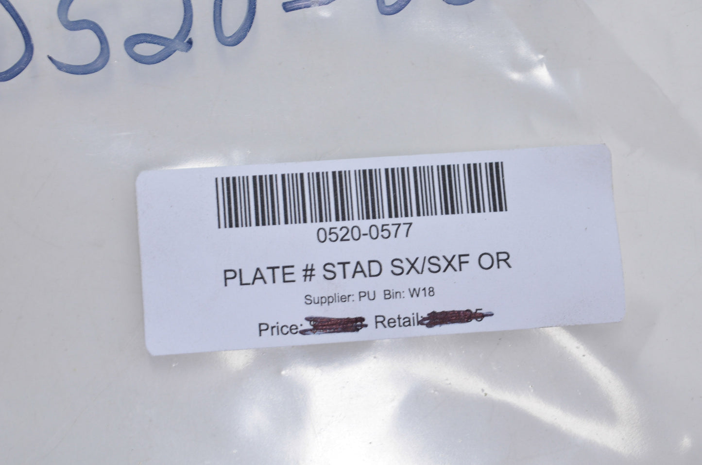 Cycra 0520-0577 Plastic Orange Number Plate Kit NOS