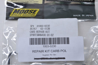 Moose Racing 1003-0230, 03-412M Carburetor Rebuild Kit NOS