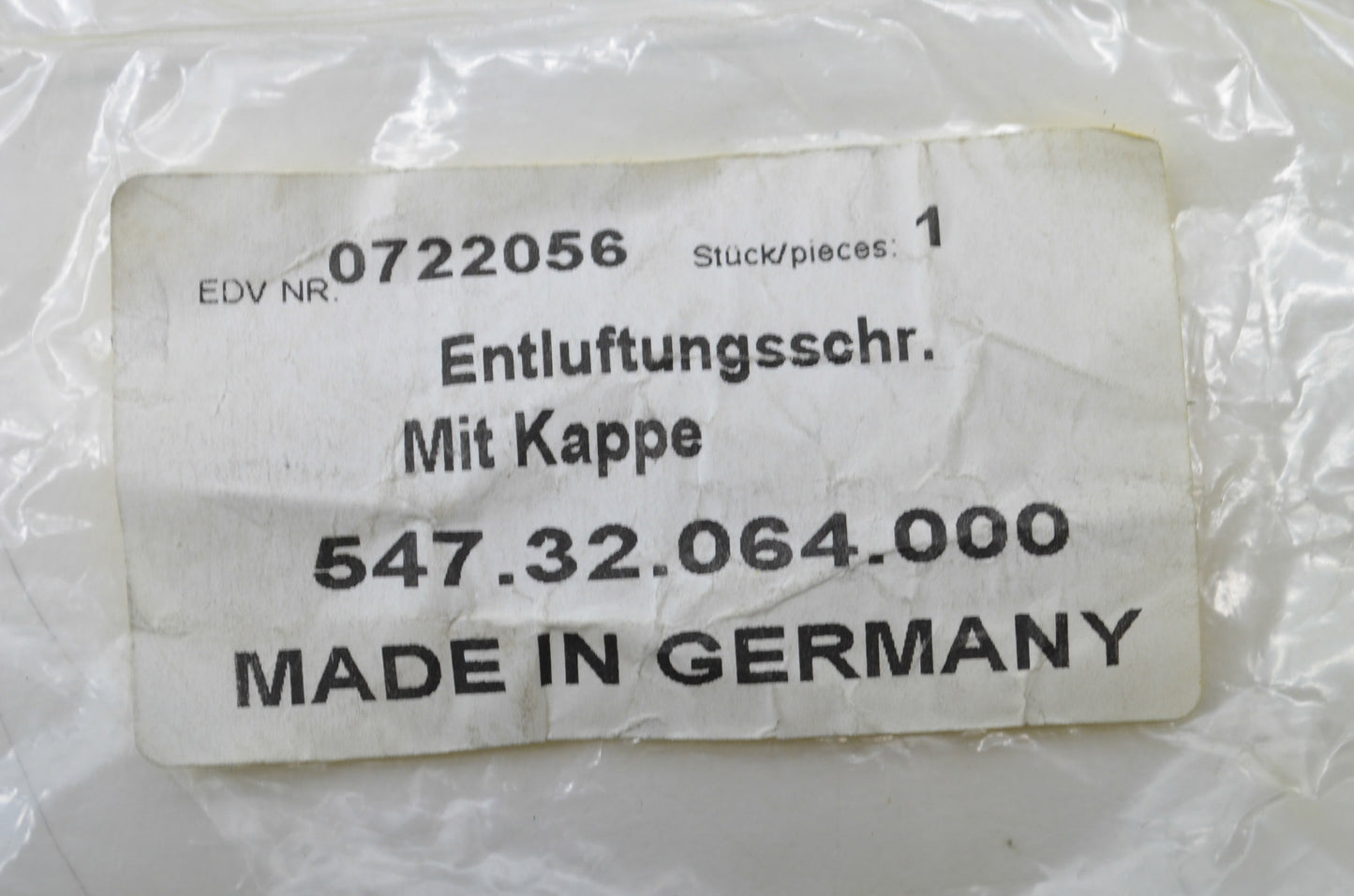 OEM KTM 54732064000 Bleeder Screw w/ Cap NOS