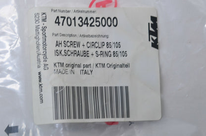OEM KTM 47013425000 Allen Head Screw & Circlip NOS