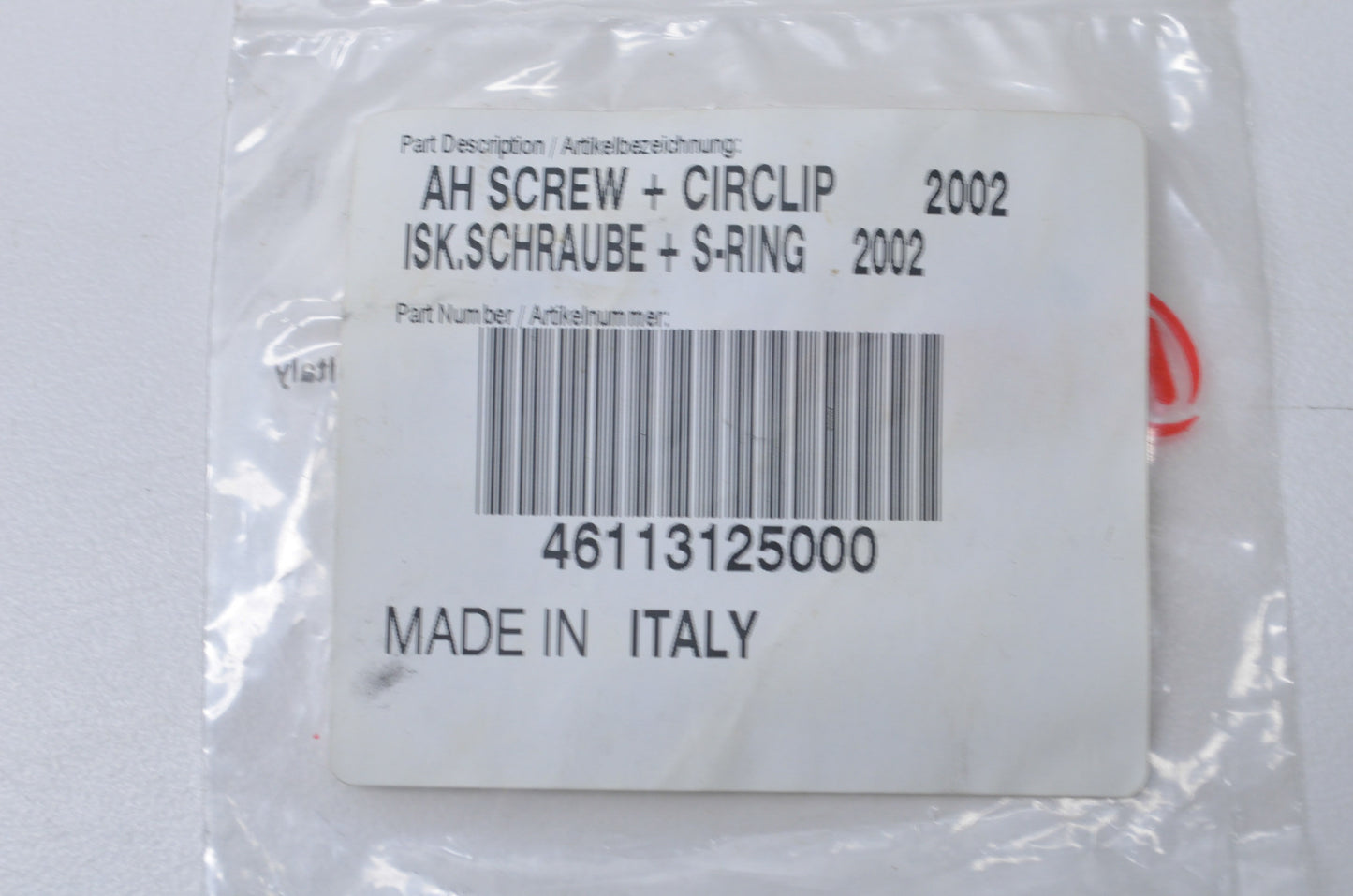 OEM KTM 46113125000 Allen Head Screw & Circlip NOS