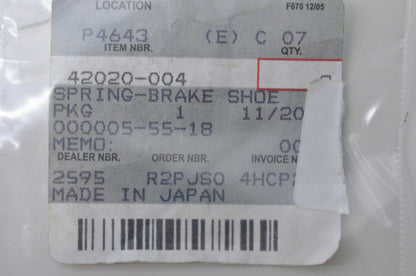 OEM Kawasaki 42020-004 Brake Shoe Spring NOS