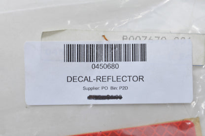 OEM Polaris 0450680 Rear Rack Side Reflector Decal NOS