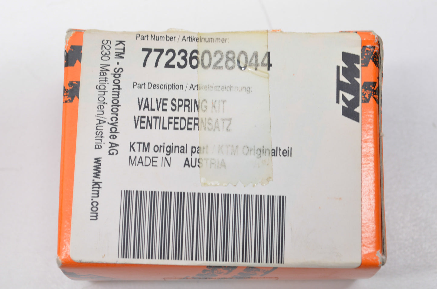 New OEM KTM 77236028044 Spring Valve Kit NOS