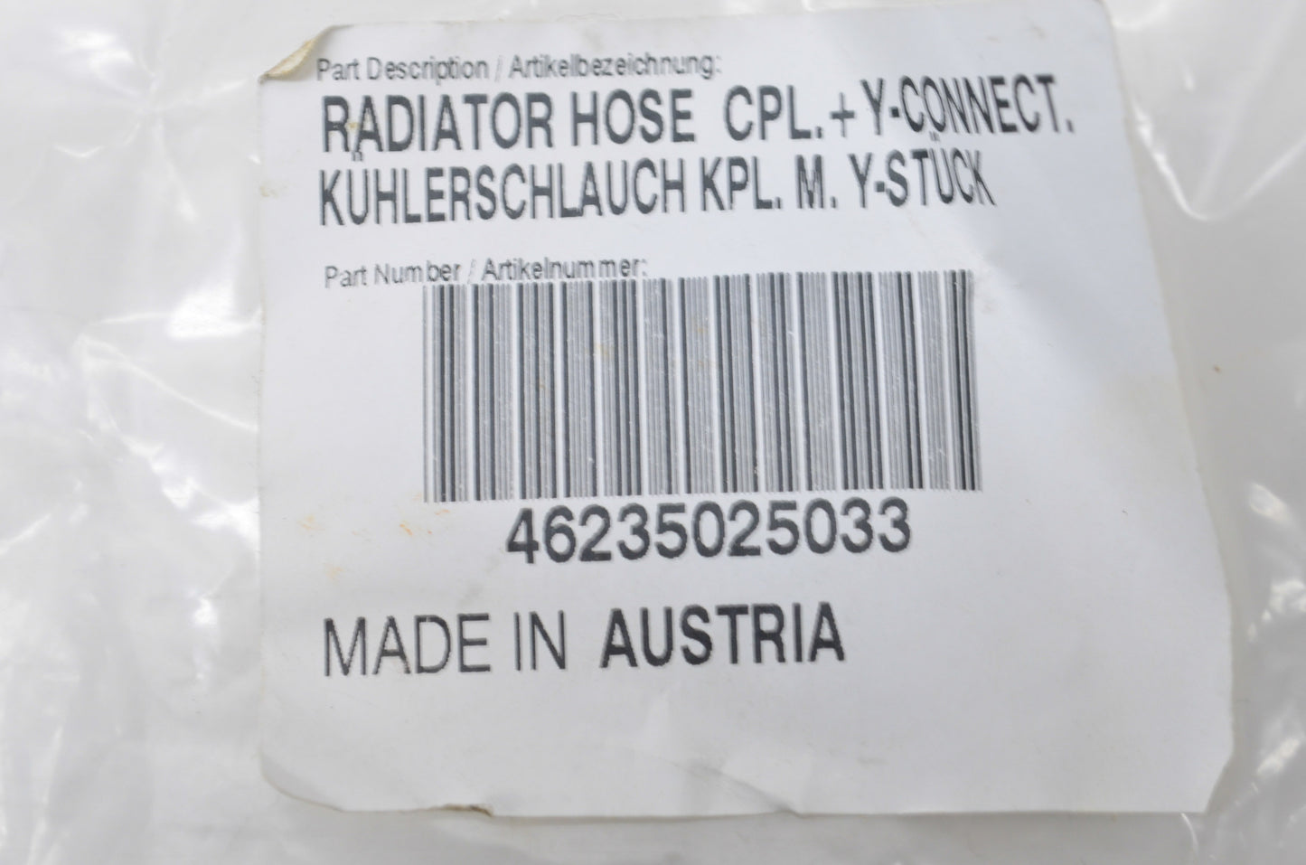 New OEM KTM Radiator Hose NOS