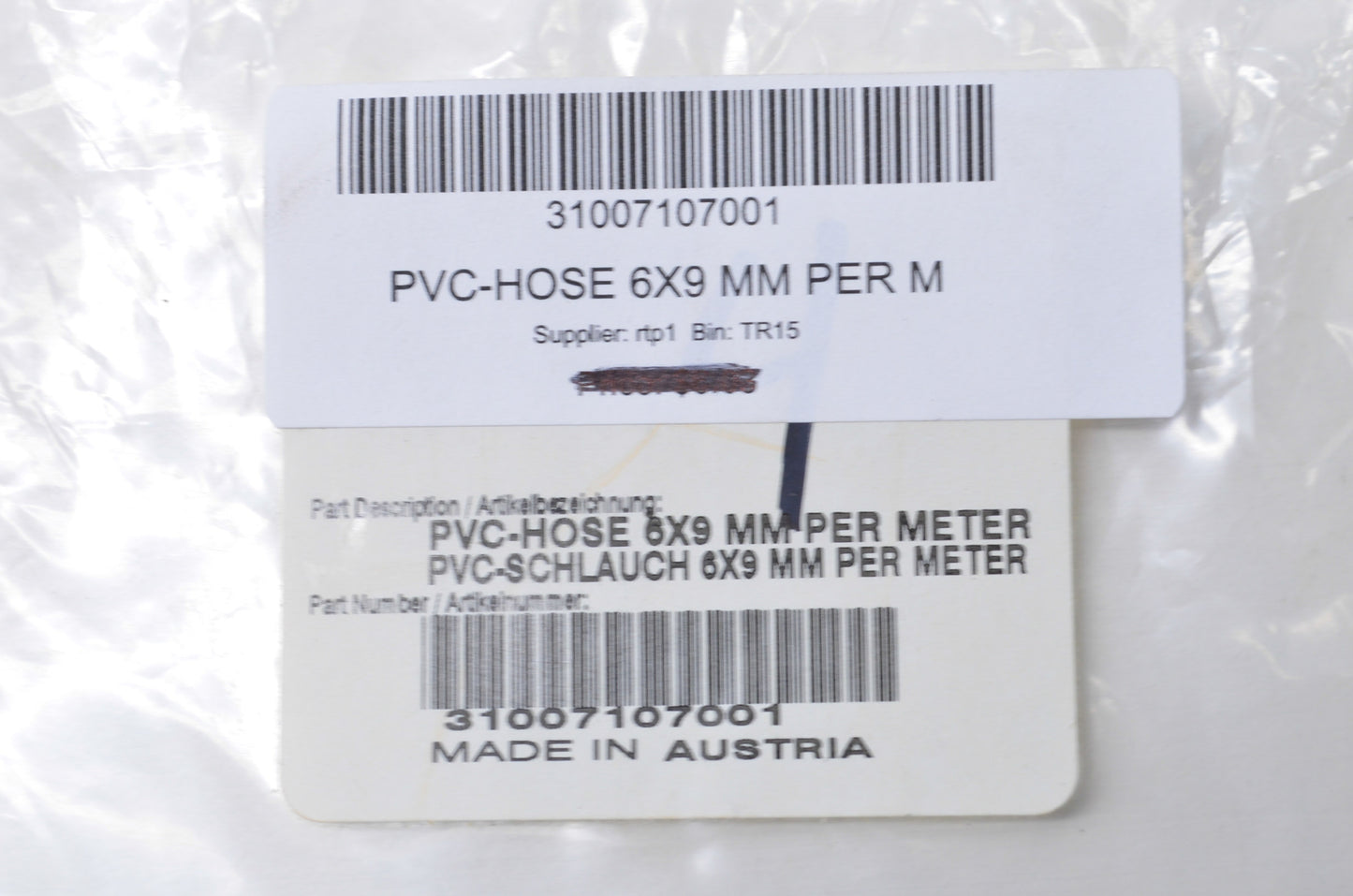 New OEM KTM PVC Hose 6x9 MM NOS