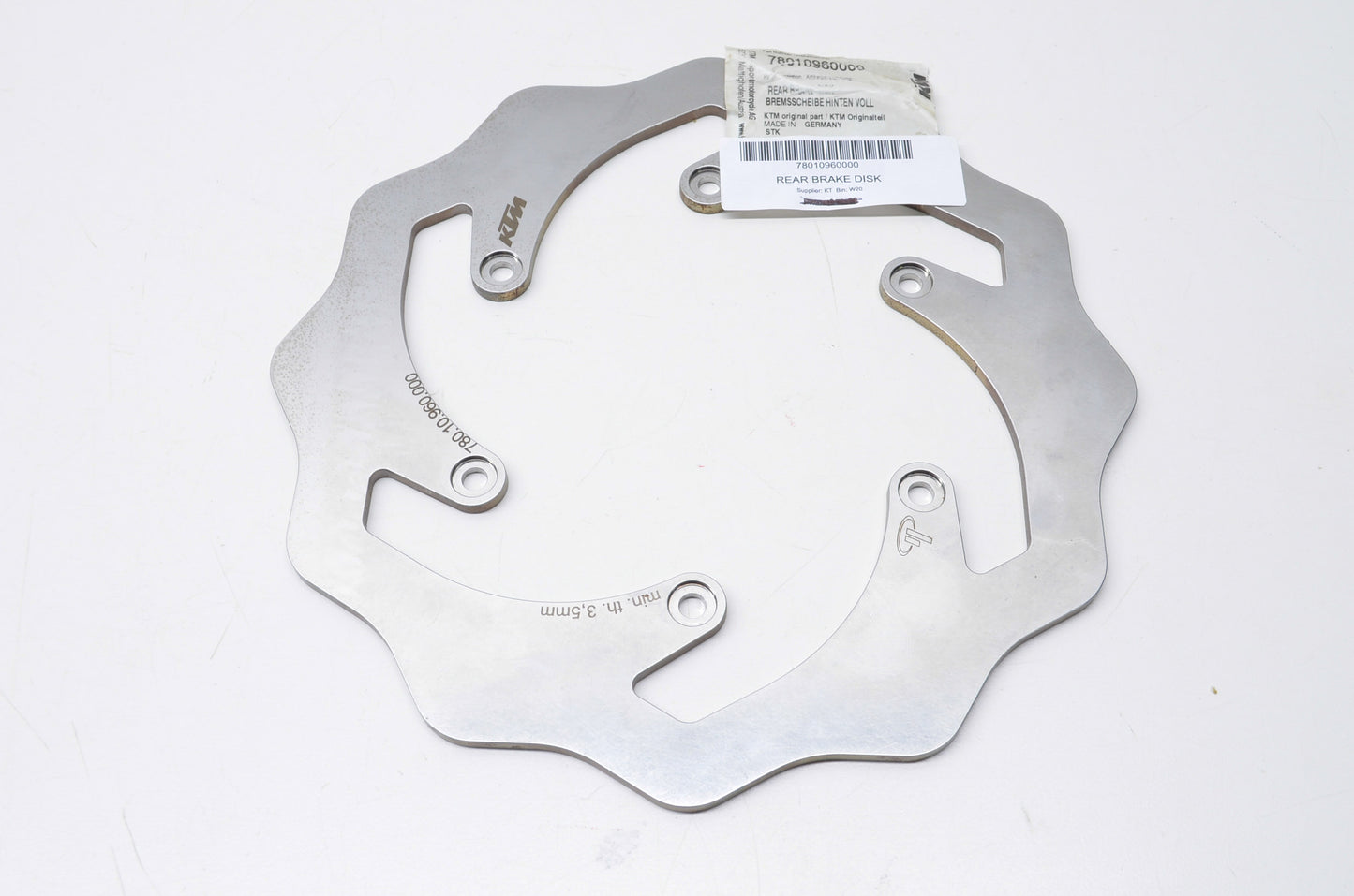 OEM KTM 78010960000 Rear Brake Disk NOS