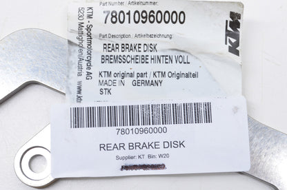 OEM KTM 78010960000 Rear Brake Disk NOS