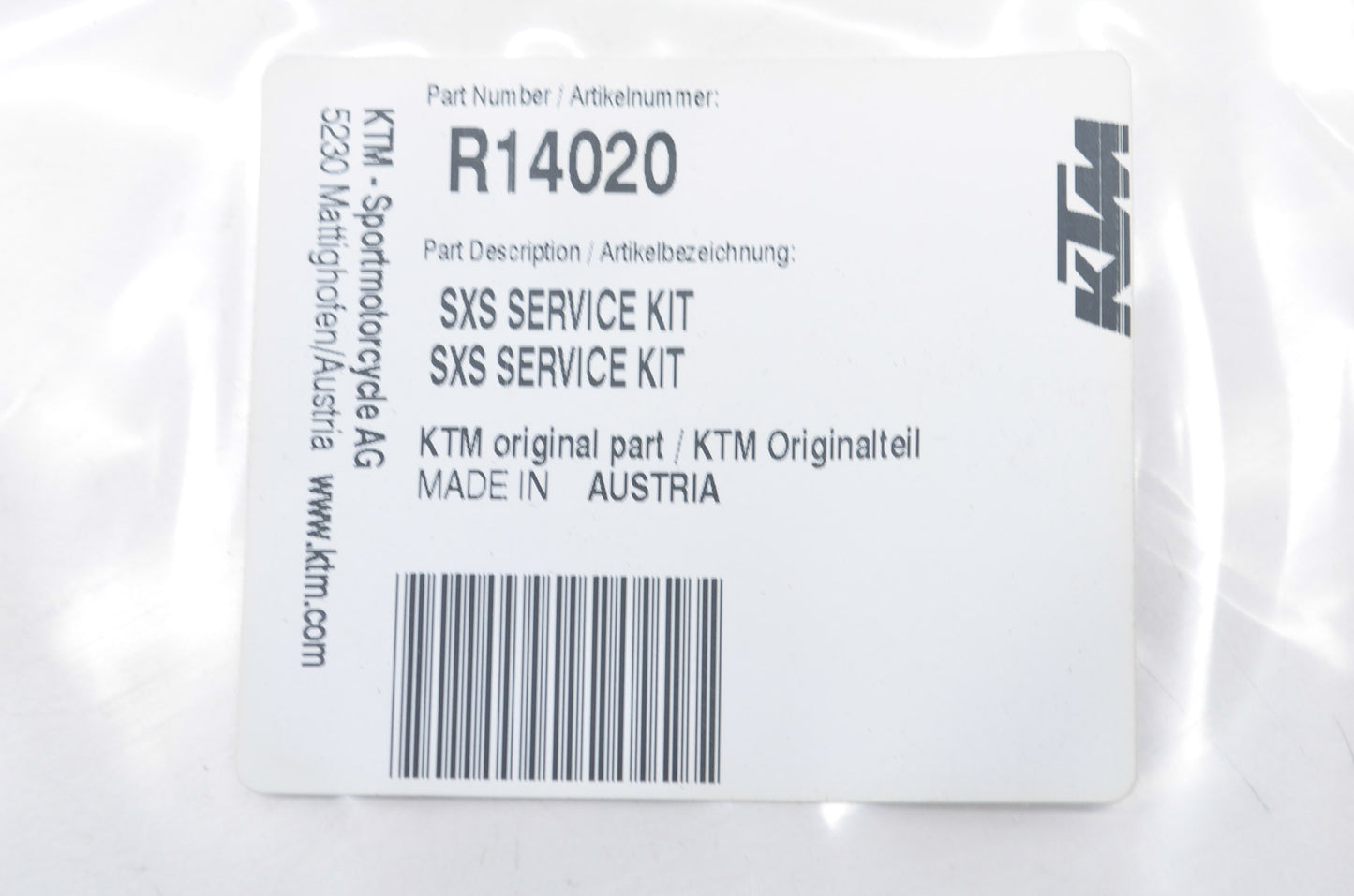 OEM KTM R14020 Service Kit NOS