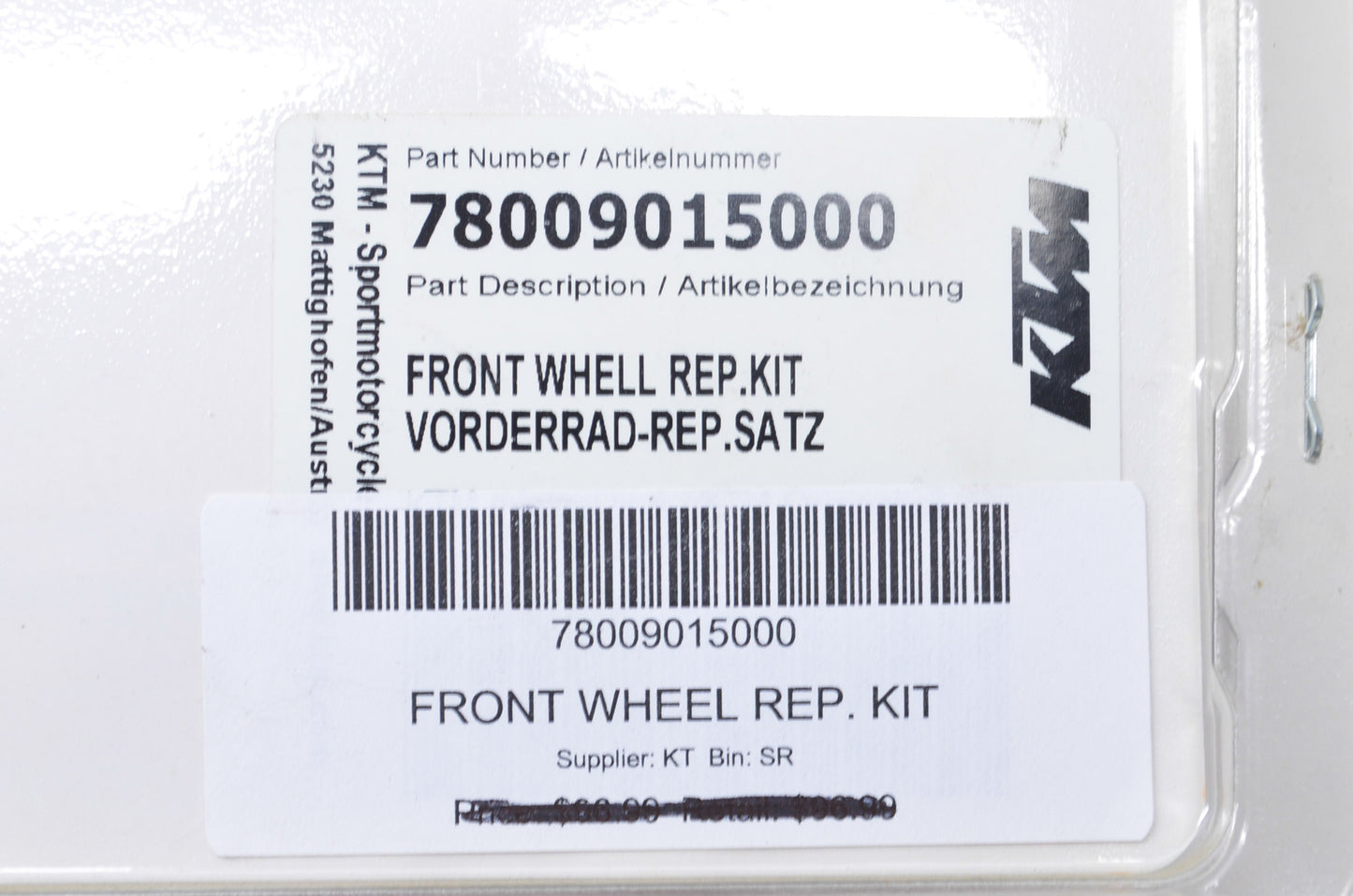 New OEM KTM Front Wheel Repair Kit NOS
