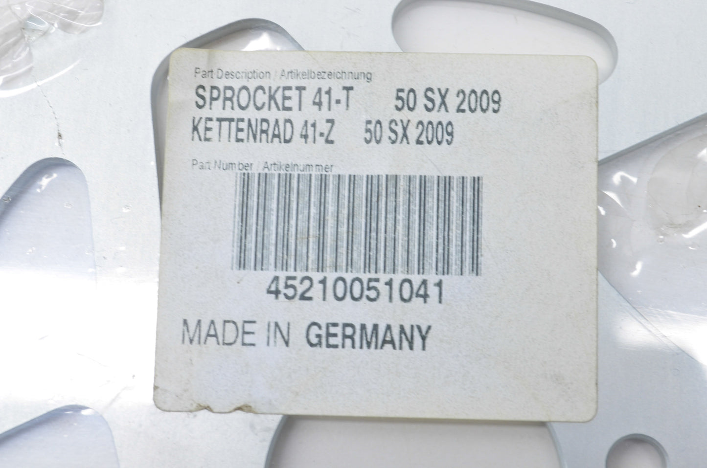 OEM KTM 45210051041 Sprocket 41T NOS