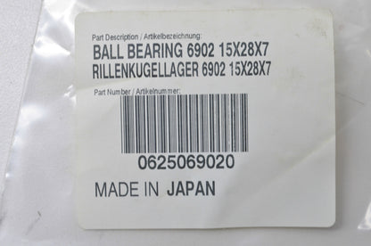 OEM KTM 0625069020 Ball Bearing 6902 15X28X7 NOS