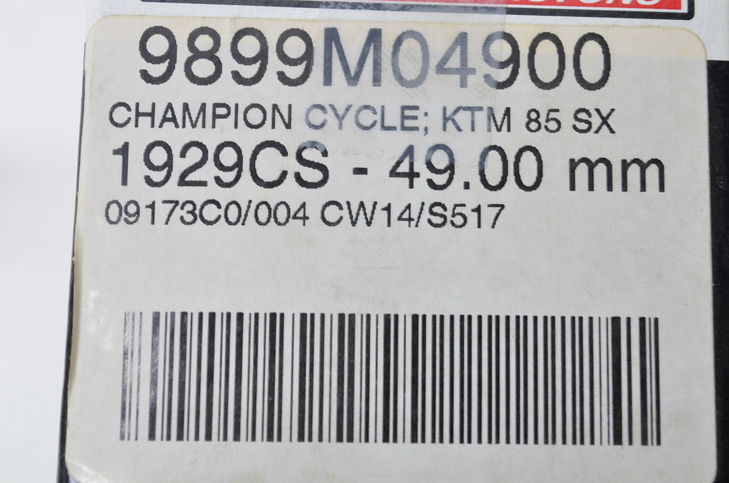 OEM KTM 9899M04900, 1929CS Piston Kit NOS