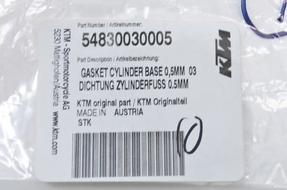 OEM KTM 54830030005 Cylinder Base Gasket 0.5mm NOS