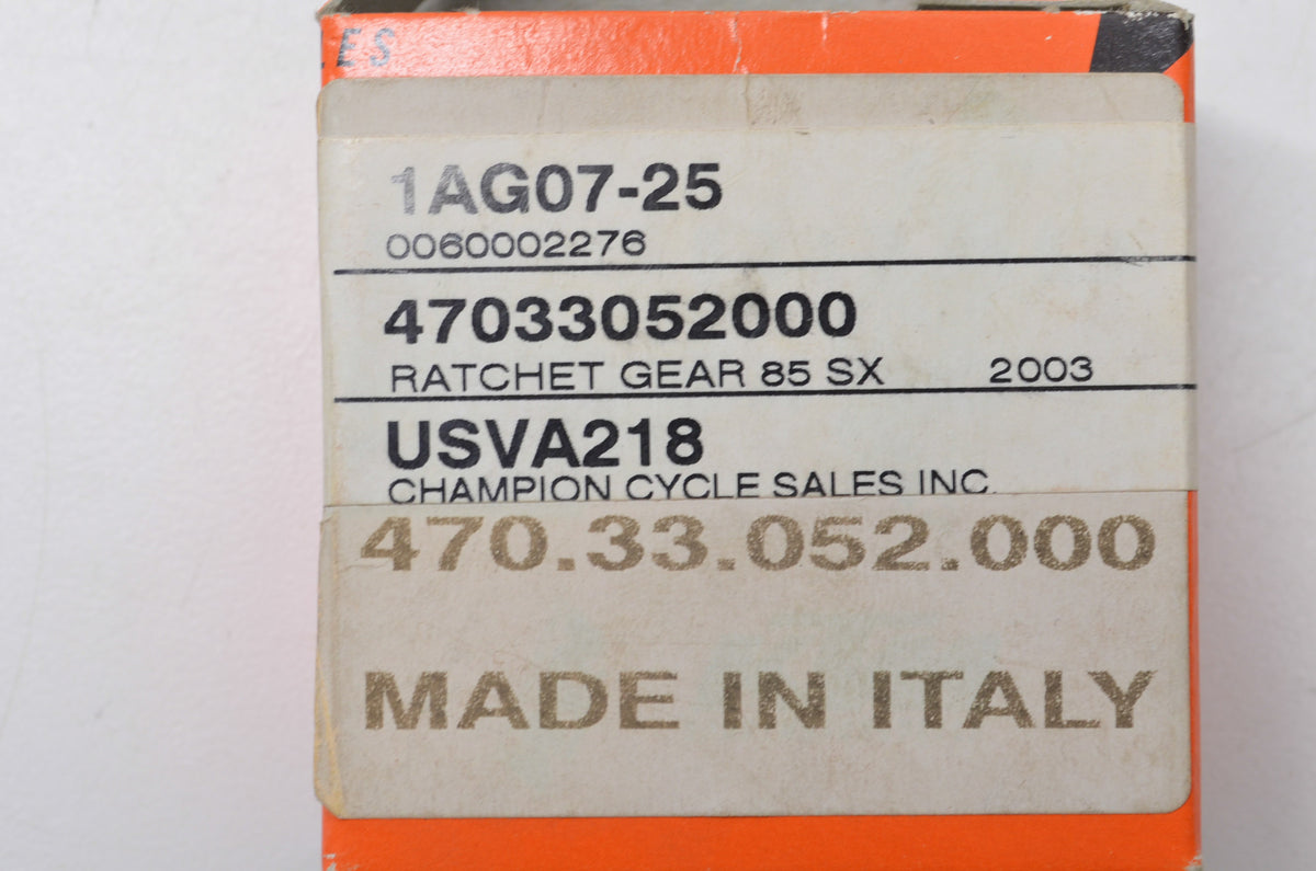 OEM KTM 47033052000, 1AG07-25 Ratchet Gear NOS