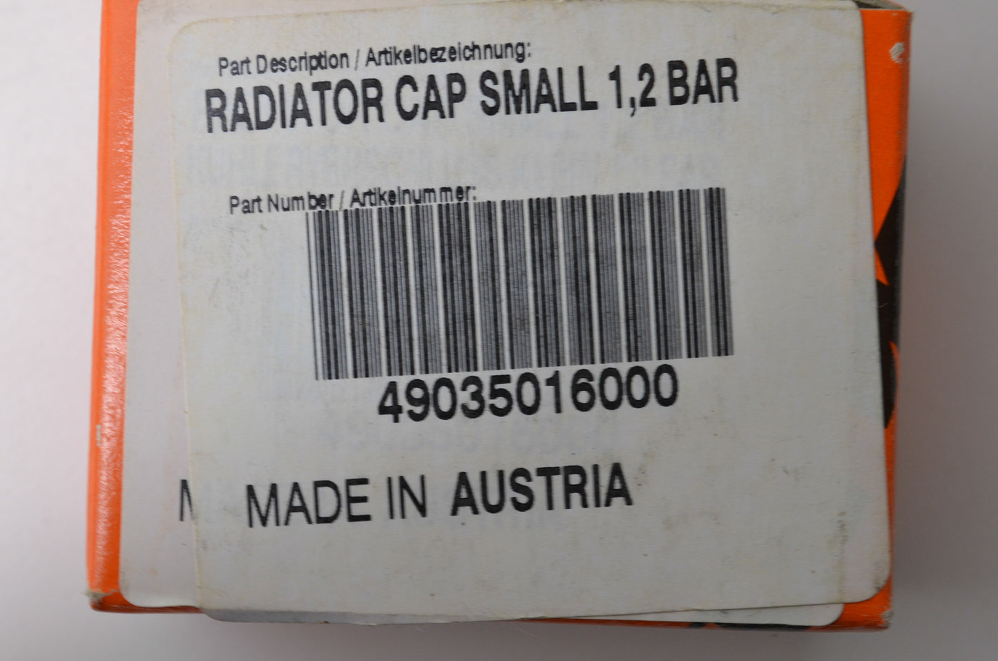 New OEM KTM Small Radiator Cap NOS