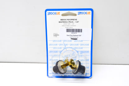 Sea-Dog 6503476 Brass/Neoprene Baitwell Plug 5/8" NOS