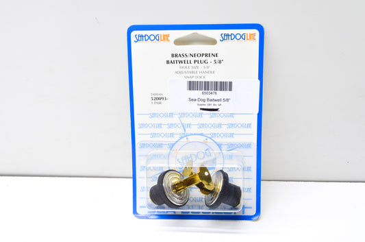 Sea-Dog 6503476 Brass/Neoprene Baitwell Plug 5/8" NOS