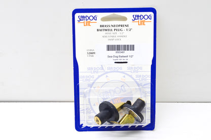 Sea-Dog 6503481 Brass/Neoprene Baitwell Plug 1/2" Kit NOS