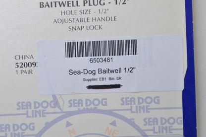 Sea-Dog 6503481 Brass/Neoprene Baitwell Plug 1/2" Kit NOS