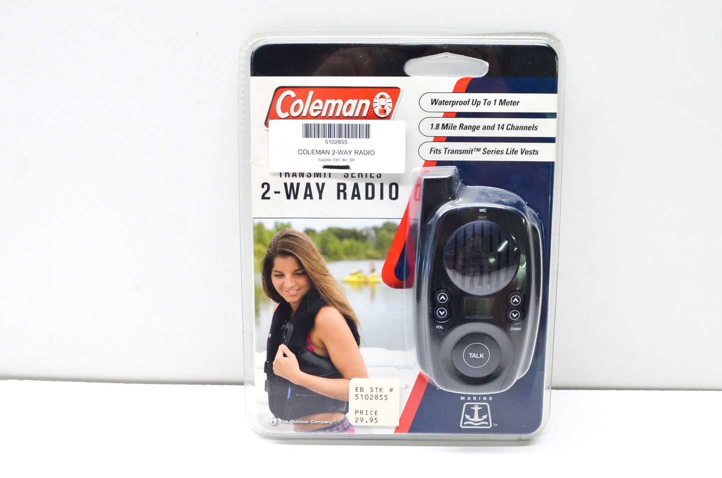New Coleman Waterproof 2 Way Radio NOS