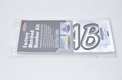 Black/Silver Number & Letter Sticker/Decal Kit NOS