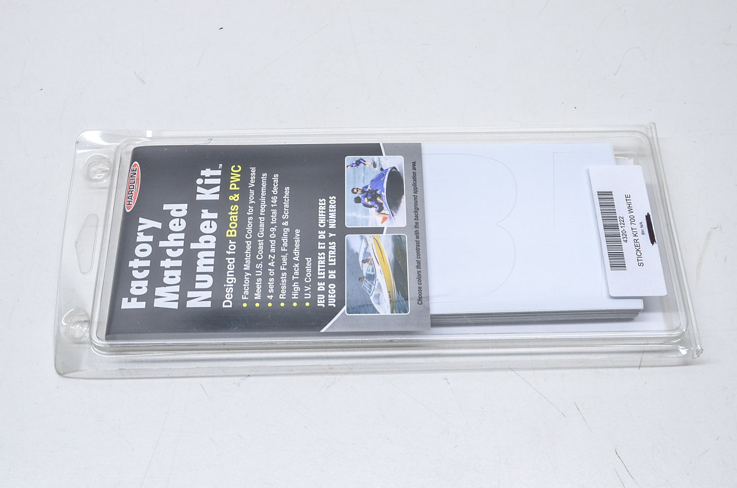 Hardline 4320-1222 White Number & Letter Sticker/Decal Kit NOS