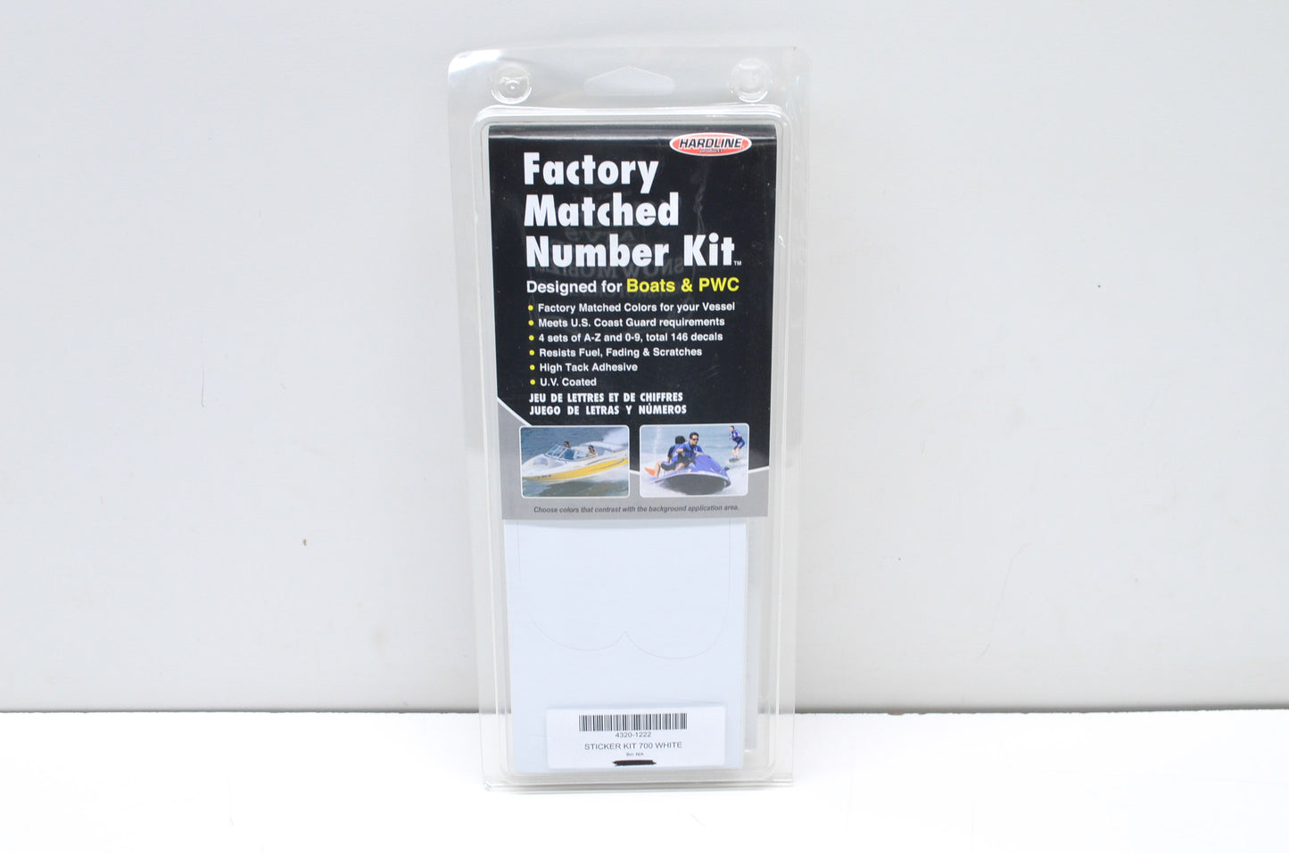 Hardline 4320-1222 White Number & Letter Sticker/Decal Kit NOS